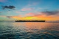 United States, Key west, sunset by the water Royalty Free Stock Photo