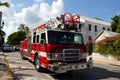 Key West's Firetruck Driving Back to the Brigade Central