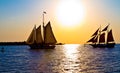Key West Sunset Sailing Royalty Free Stock Photo