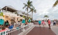 KEY WEST, USA - JANUARY 2016: People awaits sunset at Mallory Sq