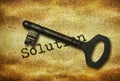 Key and word Solution Royalty Free Stock Photo