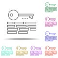 Key wording line icon. Elements of SEO & WEB OPTIMIZATION in multi color style icons. Simple icon for websites, web design, mobile Royalty Free Stock Photo