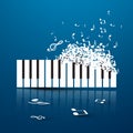 Keyboard. Abstract Vector Music Illustration. Royalty Free Stock Photo