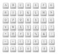 Keyboard alphabet and numbers