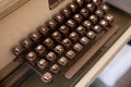 Keyboard of ancient telex Royalty Free Stock Photo