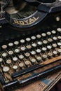 Keyboard of an Antique Typewriter