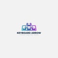 Keyboard arrows abstract logo designs with colorful Royalty Free Stock Photo