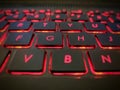 Keyboard backlit red