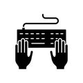 Keyboard black glyph icon