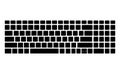 Keyboard black silhouette pattern. Computer vector Isolated template. Black version. Top View