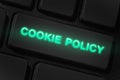 Button with text Cookie policy Royalty Free Stock Photo