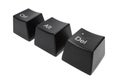 Keyboard buttons Ctrl, Alt, Del isolated Royalty Free Stock Photo