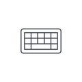 Keyboard buttons thin line icon. Linear vector symbol