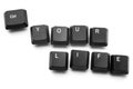 Keyboard buttons to write ` control your life ` Isolate on white background Royalty Free Stock Photo