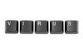 Keyboard buttons with the word virus