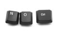 Keyboard buttons write ` no control `. Isolate on white background Royalty Free Stock Photo