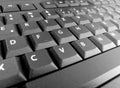 Keyboard closeup black big letters qwertz Royalty Free Stock Photo