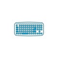 Keyboard color line icon. Input device.