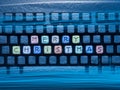 Keyboard colored buttons with words Merry Christmas Royalty Free Stock Photo