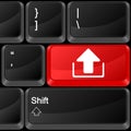 Computer button upload Royalty Free Stock Photo