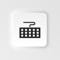 Keyboard, computer icon - Vector. Simple element illustration from UI concept. Keyboard, computer icon neumorphic style Royalty Free Stock Photo