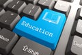 Keyboard with Education Button. Royalty Free Stock Photo