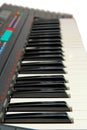 Keyboard of electric piano isolated Royalty Free Stock Photo