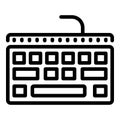 Keyboard equipment icon, outline style Royalty Free Stock Photo