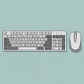 Keyboard features a standard QWERTY layout with function keys F1 Royalty Free Stock Photo