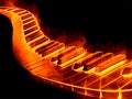 Keyboard on fire Royalty Free Stock Photo
