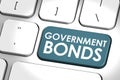 Keyboard with government bonds word