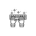Keyboard hands icon. Element of copywriting icon