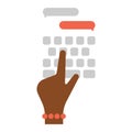 Keyboard hands vector Royalty Free Stock Photo