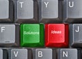Keyboard with hot keys for ideas and solutions Royalty Free Stock Photo