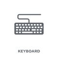 Keyboard icon from Electronic devices collection. Royalty Free Stock Photo