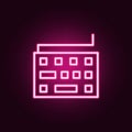 keyboard icon. Elements of web in neon style icons. Simple icon for websites, web design, mobile app, info graphics