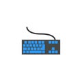 Keyboard icon flat cartoon style vector illustration Royalty Free Stock Photo