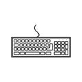 Keyboard icon with a white background Royalty Free Stock Photo