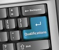 Keyboard Illustration Qualifications Royalty Free Stock Photo