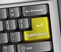 Keyboard Illustration Qualifications Royalty Free Stock Photo