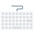 Keyboard Isolated Vector icon that can be easily edit or modified Royalty Free Stock Photo