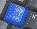 Key for claims Royalty Free Stock Photo