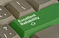 Key for  excellent reliability Royalty Free Stock Photo