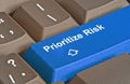 Key for risk prioritization Royalty Free Stock Photo