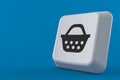 Keyboard key with shopping basket icon Royalty Free Stock Photo