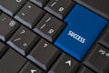 Keyboard with a key to success Royalty Free Stock Photo