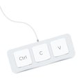Keyboard keys Ctrl C and Ctrl V, copy and paste the key shortcuts. Computer icon