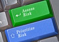 Keys for risk assessment and prioritization Royalty Free Stock Photo