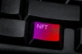 Keyboard letters nft color concept key Royalty Free Stock Photo