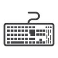 Keyboard line icon, button and device